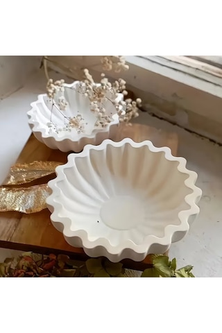 Dalgalı Kenarlı.büyük.kase.silikon Kalıp 977