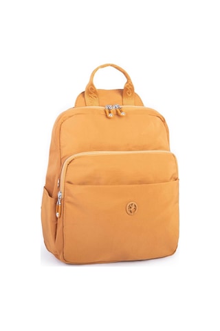 Nas Bag Kadın Çok Gözlü Su Geçirmez Water Proof Ultra Hafif Sırt Çantası Hardal