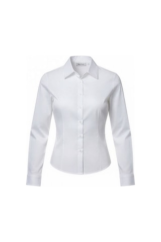 Miss Poem Kadın Beyaz Slim Fit Kol Düğme Detaylı Gömlek Beyaz
