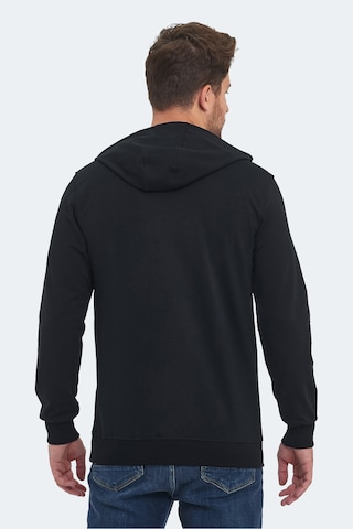 Slazenger Oslo In Erkek Kapüşonlu Cepli Siyah Sweatshirt Siyah