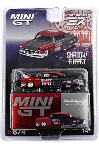 Mini Gt Lincoln Capri Hot Rod 1954 "shadow Puppet" Mını Gt X Mızu Diecast
