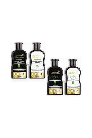 Saç Siyahlaştırıcı Şampuan Saç Rengi Yenileyici Şampuan Unisex 2adet, Naturaline Tüm Saçlar