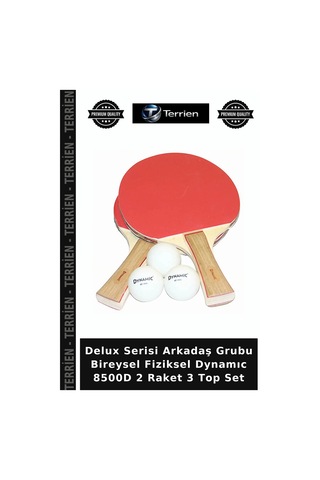 Delux Serisi Arkadaş Grubu Bireysel Fiziksel Dynamıc 8500d 2 Raket 3 Top Set