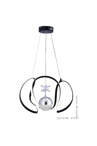 Kiev Tek Top Siyah Avize Siyah