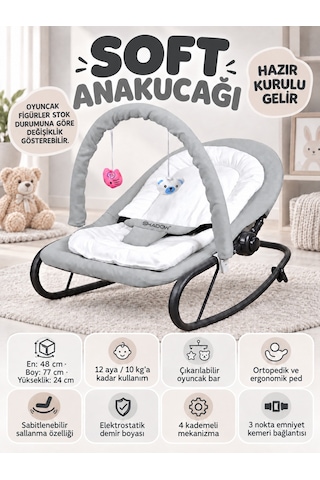 Soft Anakucağı - Hazır Kurulu Gelir- Sallanır - 4 Kademe - Anadizi Sabitlenebilir