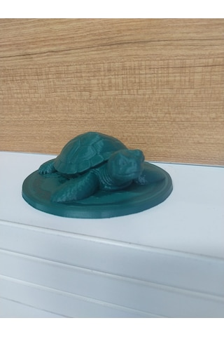Topçu 3d Baskı Dekoratif Kaplumbağa Figürü / Masaüstü Aksesuar -
