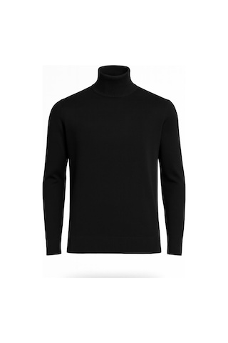 Huffa Erkek Slim Fit Boğazlı Erkek Triko-7430 Siyah