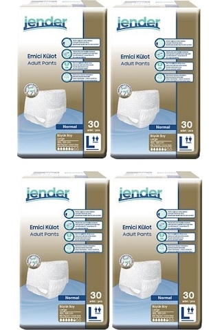 Jender Emici Külot Hasta Bezi Büyük Boy L 4 x 30'Lu 120 Adet