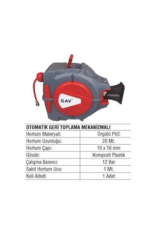 Gav Mh1020 Makaralı Hava Hortumu