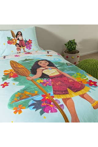 Taç Lisanslı Disney Moana Tek Kişilik Pamuk Nevresim Takımı 000000001000049920 Çok Renkli