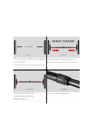 Reidan Yeni Nesil 92-120 CM Barfiks Çubuğu Süngerli Ayarlanabilir Barfiks