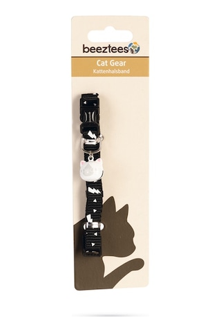 Hnrlıshp Beeztees Kedi Boyun Tasması, Zilli, Siyah, 20-30cm
