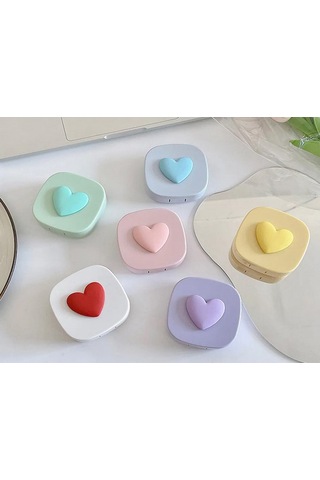 Lionsa Lens Kutusu Ve Takma Aparatı Seti Aynalı Kalpli-beyaz