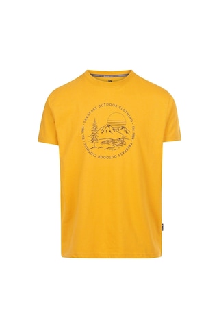Glentress - Male Casual Printed T-shirt Erkek T-shirt-kahverengi