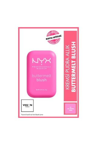 Nyx Professional Makeup Buttermelt Blush Kremsi Pembe Pudra Allık - 01 My Butta Half