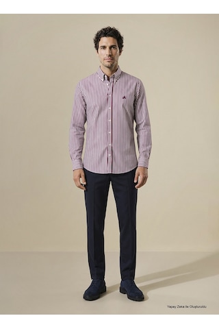 Brooks Brothers Göml, 2xl, Beyaz - Bordo