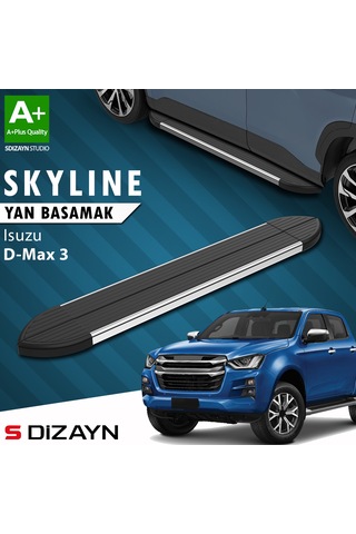 S-dizayn Isuzu D-max 3 Skyline Krom Yan Basamak 203 Cm 2019 Üzeri A+ Kalite