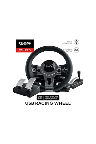 Snopy V5h Pro Xbox One S/ps4/ps3/pc/swıtch Metalik Pro Oyuncu Direksiyonu