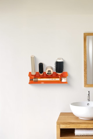 Airwrap Pleksi Düzenleyici, Airwrap Uyumlu Düzenleyici Saç Şekillendirici Standı Banyo Askısı Turuncu