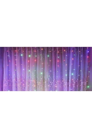 Perde Led 240 Ledli 8 Fonksiyonlu Dekor Lambası Rgb Diğer