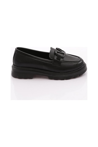 Dgn 2621153 Kadın Tokalı Loafer Ayakkabı Siyah Yankı