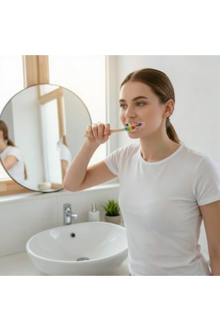 Orivra 3 Lü Paket Doğal Bambu Diş Fırçası
