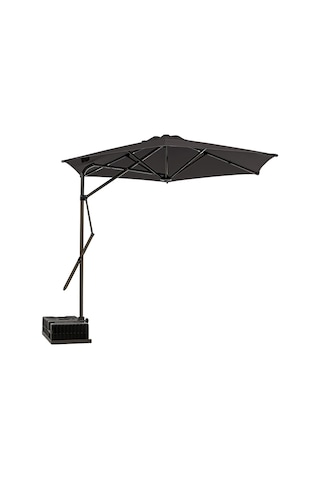 Sahra 250/6 Yandan Gövdeli Bahçe Şemsiyesi - Antrasit Antrasit