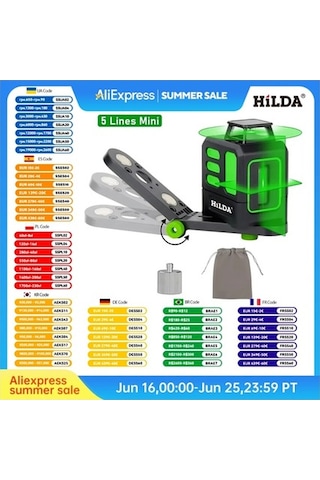 Tongxida Ab182 Lazer Seviyesi 2/5 Satır 360 Otomatik Tesviye İnşaatı Hilda'nın Seviyesi