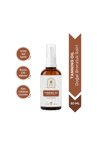 Tanning Oil Havuç Yağı & Kakao Yağı Özlü Doğal Bronzluk İksiri 50 Ml %100 Saf