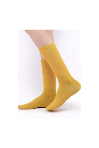 Mısırlı Kadın %10 Gümüş Madeni İçerikli Sarı Soket Çorap M 78000 S Sarı
