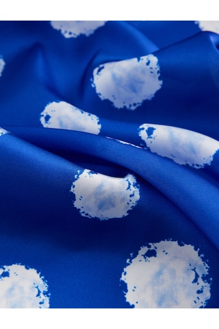 Koton Puantiye Desenli Kare Fular Bandana Mavi 6sak50115aa