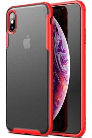 Apple Uyumlu iPhone X Kılıf Zore Volks Kapak Kırmızı