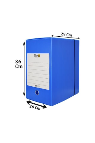 Arşiv Ve Proje Kutusu 29x36x20cm Mavi 50 Adet 50 Adet