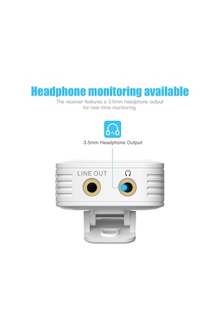 Saramonic Yükseltilmiş Blink500 Pro Dslr Video Kamera İçin Çift Kanallı Kablosuz Yaka Mikrofonu Android Apple Uyumlu iPhone Tablet Pc Bilgisayar Kaydı Facebook Youtube Podcast Vlog Röportajı Beyaz