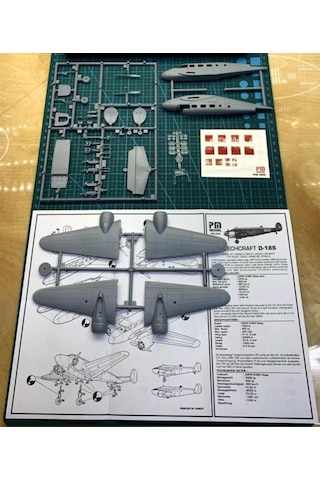 Beechcraft D-18s Yolcu-yük Uçağı Pm Model Demonte Plastik Uçak Maket Kiti