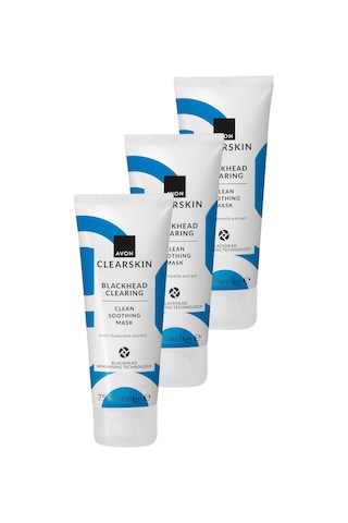 Siyah Noktaların Görünümü İçin Ferahlatan Arındırıcı Yüz Maskesi 75 Ml. Üçlü Paket