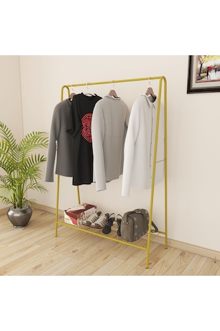 Metallica Concept Oval Telli Gold Butik Elbise Askılığı Konfeksiyon Askılık Altın