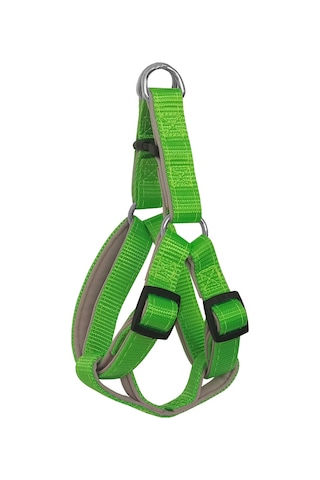 Gezdirme Kayışlı Dokuma Köpek Göğüs Tasma Seti 32 47-110 Cm Neon Yeşil