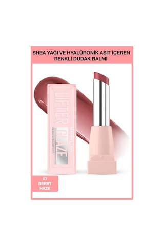 Maybelline New York Lifter Glaze Shea Yağı Ve Hyalüronik Asit İçeren Renkli Dudak Balmı 07 Berry Haze
