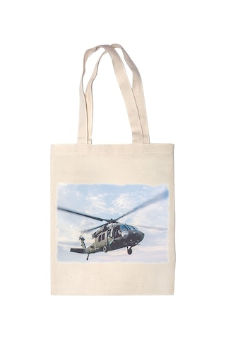 Anahtarlık Sepeti Bez Çanta - UH 60 Helikopter
