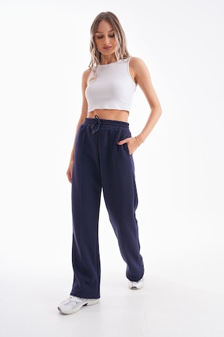 Kallima Çımalı Lacivert Kışlık Şardonlu Bol Paça Eşofman Lacivert