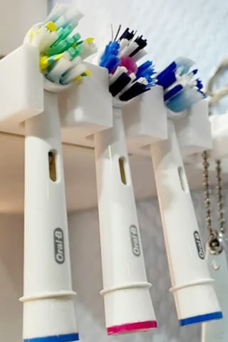 Diş Fırçalığı 4'lü Diş Fırçası Tutucu,oral-b,ipana 8 Cm Beyaz