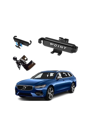 Volvo V90 Cep Telefonu Tutacağı Havalandırma Robotik Açılır Kapanır 2016 - 2024 Arası Siyah