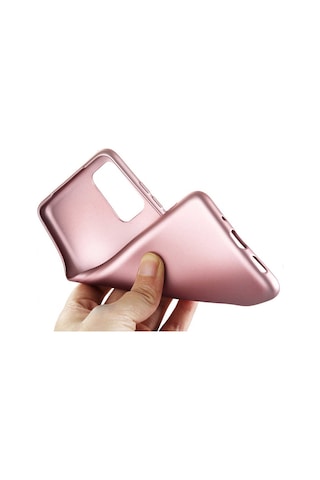 Ekılıf - Samsung Galaxy S20 Plus Uyumlu Kılıf Mat Soft Premier Silikon Kapak - Gold