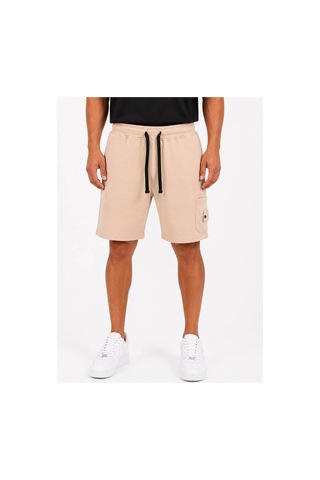 Hzr Wear Erkek Pamuklu Cepli Regular Fit Beli Bağcıklı Komando Cepli Şort Açık Bej