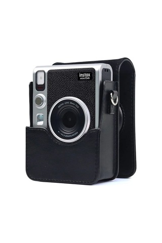 Instax Mini Evo Siyah Askılı Deri Çanta-fotsıbp058-ıth