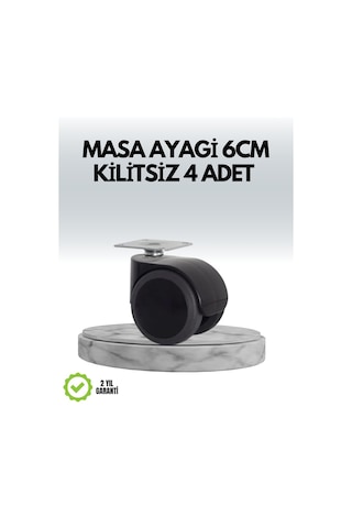 Northcity Halı Ve Beton Uyumlu Kilitsiz Mobilya Tekerleği 4'lü Set - Sessiz Ve Hızlı Taşınım Çözümü Siyah