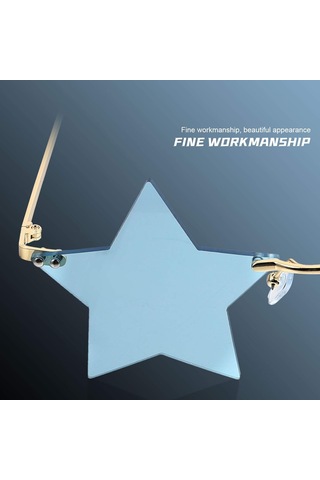 Çift Yıldız Şekilli Güneş Gözlüğü Ay Partisi Hediyesi Komik Kostüm Aksesuarı Diğer