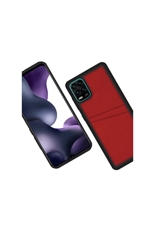 FitCase Xiaomi Mi 10 Lite Kılıf Proda Deri Çift Kartlık Cepli Kapak