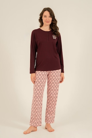 Arnetta Kadın Live Love Sparkle Mor Uzun Kol Pijama Takım Ar3760-s-v1 Ar3760-s-v1
